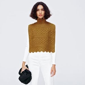 Zara mock neck open side vest